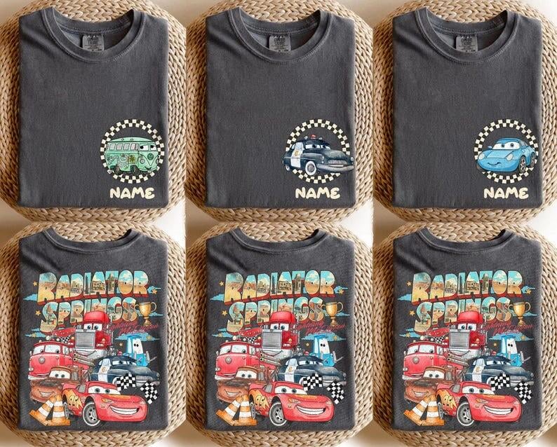 Custom Disney Cars Shirt, Pixar Lightning McQueen Tee, Tow Mater Tee, Radiator Springs Shirt, Disney Family Trip Shirts, Disneyland Tee image 1