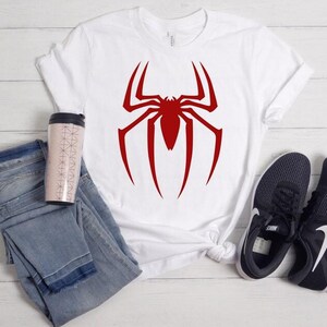 Spider Logo T-shirt, Spiderman Shirt, Spider Shirt, Superhero Shirt, Family Matching Shirt image 6
