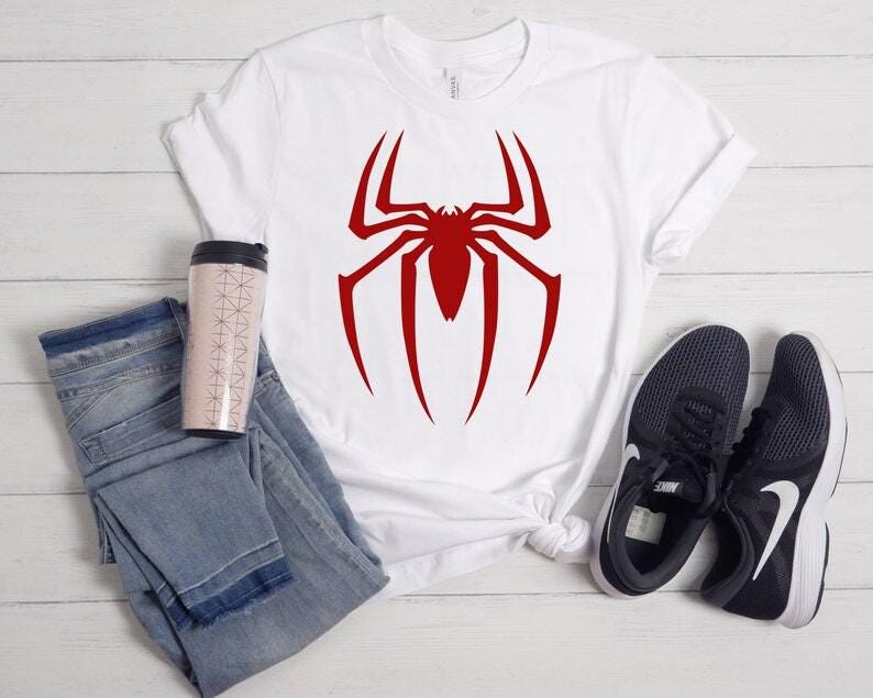 Spider Logo T-shirt, Spiderman Shirt, Spider Shirt, Superhero Shirt, Family Matching Shirt image 6