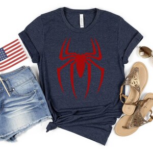 Spider Logo T-shirt, Spiderman Shirt, Spider Shirt, Superhero Shirt, Family Matching Shirt image 4