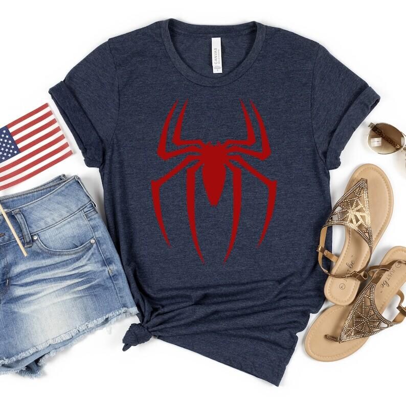 Spider Logo T-shirt, Spiderman Shirt, Spider Shirt, Superhero Shirt, Family Matching Shirt image 4
