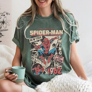 Vintage Amazing Spider-Man Shirt, Retro Mcu Comics Cover Tee, Pink Spiderman Graphic Shirt, MCU Fan Gift, Comfort Colors Mcu Trip Tee image 6