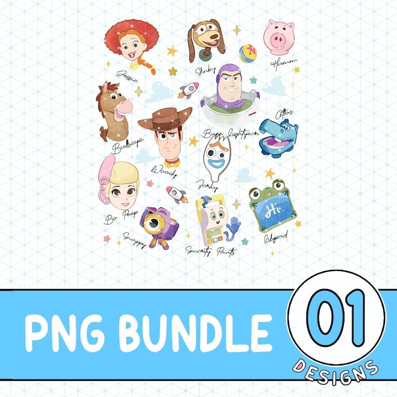 Toy Story 5 Friendship Png, Woody Buzz Jessie Rex Png, TS And Toy Story 5 Pixar Png, Disneyland Family Trip Gift image 2