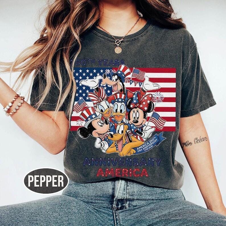 Mickey and Friends 4th July 2026 Shirt, Disney Independence Day Tee, Disneyland Family, Walt Disney World T-shirt image 3