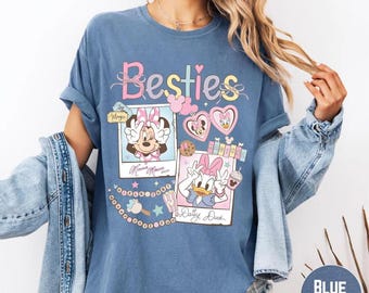 Disneyland Besties Minnie Mouse Daisy Duck Shirt, My Bestie T-Shirt, Dissneyland Coquette Bow Shirt, Best Friends Disneyland Tee