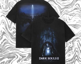 Dark Souls II Heavyweight T-Shirt – FromSoftware Game Tee, Gothic Fantasy Gaming Shirt, Retro Dark Souls 2 Graphic Tee