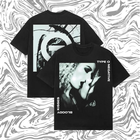 Type O Negative Bloody Kisses Heavyweight T-Shirt – Gothic Metal Band Tee, Vintage Type O Negative Shirt, Dark Aesthetic Streetwear