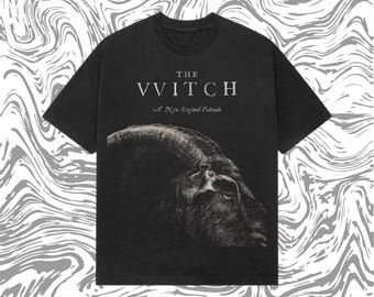 The Witch A24 Vintage T-Shirt – Retro Horror Movie Tee, Gothic Folk Horror Graphic Shirt, Heavyweight Cotton Dark Aesthetic