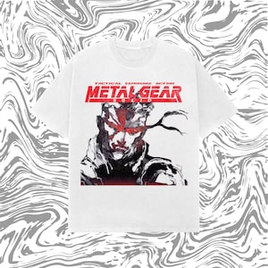 Metal Gear Solid T-shirt Y2K Tactical Espionage Tee – Tung bomullströja med vintage-grafik och grafik