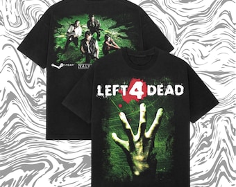 Left 4 Dead T-Shirt – Valve Zombie Game Tee, Retro Y2K Gaming Shirt, Heavyweight Cotton Streetwear