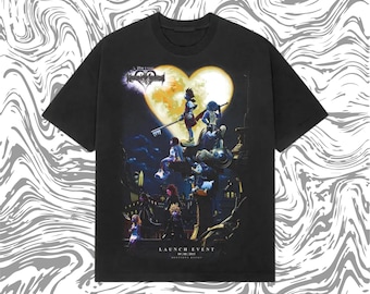 Kingdom Hearts Retro Tee – Y2K Vintage Square Enix Game Shirt, Heavyweight Cotton Anime Gaming T-Shirt