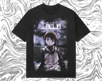 Vintage Serial Experiments Lain Anime T-Shirt – Retro 90s Y2K Japanese Manga Graphic Tee, Heavyweight Cotton, Cyberpunk Aesthetic Shirt