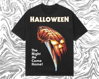 Retro Michael Myers Halloween T-Shirt – Vintage Horror Movie Tee – Y2K Slasher Graphic Shirt – Heavyweight Cotton