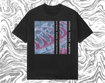 Nine Inch Nails Pretty Hate Machine T-Shirt, Y2K Vintage Band Tee, Heavyweight Industrial Rock Shirt, Retro 90s Graphic Tee, Dark Streetwear
