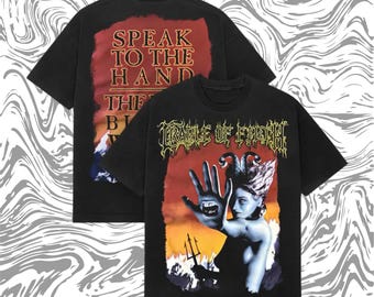 Vintage Cradle Of Filth “Talk To The Hand” Heavyweight T-Shirt – Extreme Metal Band Tee, Gothic Black Metal Graphic Shirt