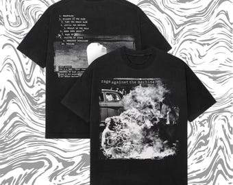 Vintage Y2K Rage Against The Machine T-Shirt – Heavyweight Band Tee, Retro 90s Grunge Streetwear Graphic Shirt