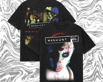 Manhunt PS2 Tee – Vintage Horror Game T-Shirt, Y2K Retro Gaming Shirt, Heavyweight Streetwear Graphic Tee