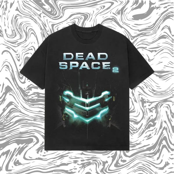 Dead Space 2 Retro Y2K T-Shirt – Vintage Horror Game Tee, Isaac Clarke Graphic Shirt, Heavyweight Cotton Grunge Streetwear