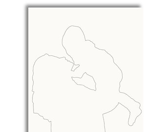 Custom Personalized Hand-drawn Portrait | Wall Art | Digital download