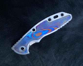 Rick Hinderer XM-18 3.5 Titan Timascus Inlay-Knife mit eloxiertem Finish