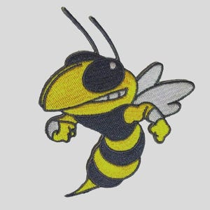 Yellow Jacket Embroidered Patch Insect Applique Iron/Sew On Badge for Jacket Hat Backpack DIY Custom Clothing Accessories Gift