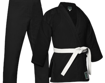 Lightweight Karate Uniform for Kids Adults, Martial Arts Training Gi, Practice Suit