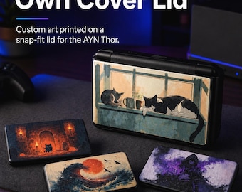 AYN Thor Custom Lid, HD Full Color UV Printed Snap On Cover, Personalized Handheld Faceplate, Your Own Image, Interchangeable Shell