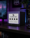 3D Printed GabeCube Faceplate \u2013 Steam Machine Front Panel | GameCube Indigo Purple | 4 Controller Ports | Slot A & B,