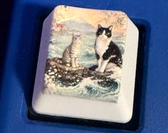 Tecla Esc personalizada con foto de mascota, tecla Cherry MX para teclado mecánico, regalo conmemorativo para gamers, retrato de mascota personalizado.