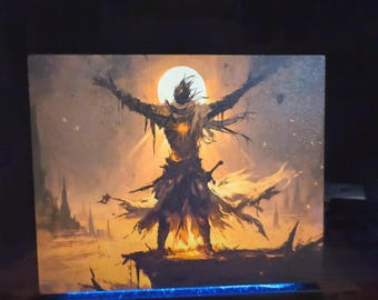 Praise the Sun Steam Machine Faceplate – Dark Fantasy Silhouette (Magnetic UV Print)