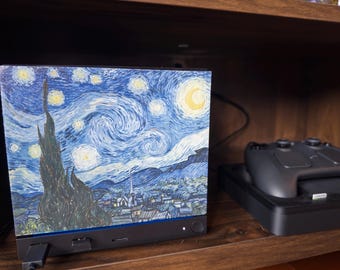 Starry Night Steam Machine Faceplate: Van Gogh Art UV Printed Magnetic Panel