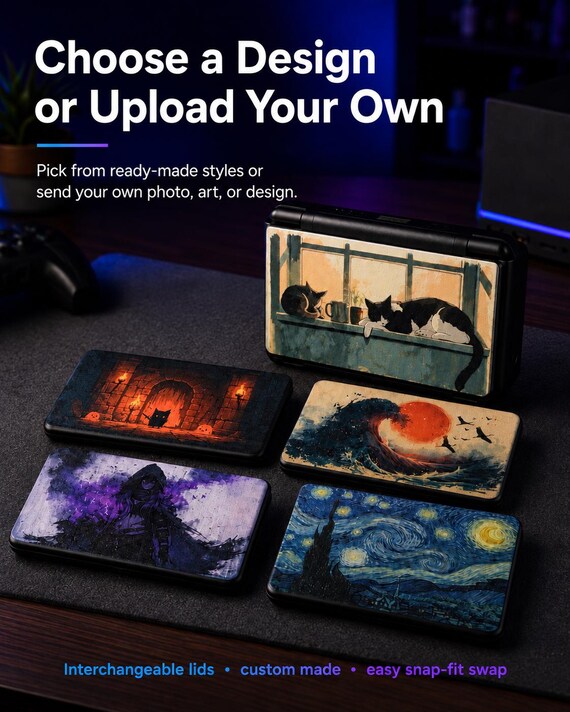 AYN Thor Custom Lid, HD Full Color UV Printed Snap On Cover, Personalized Handheld Faceplate, Your Own Image, Interchangeable lid , shell