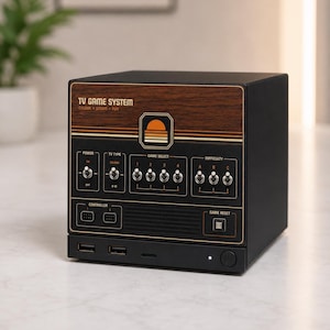 Steam 2600 Faceplate – Retro Woodgrain Steam Machine Front Panel | 70s Atari Inspired Console | Custom Cover | Gamer Gift