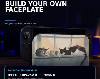 Custom 3D Printed Switch 2 Dock Faceplate, Magnetic Snap-On Cover (Personalized Photo)