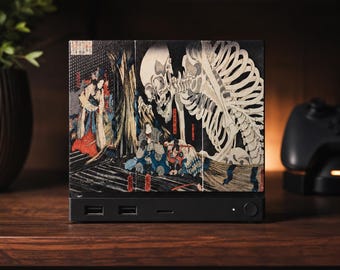 Steam Machine Faceplate, Kuniyoshi Ukiyo-e Skeleton Art, UV Printed Panel