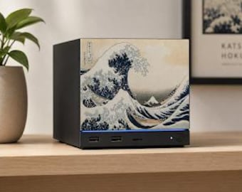 Great Wave Steam Machine Faceplate, Hokusai Magnetic Cover Plate, Japanese Art UV Printed, Gamer Gift,  Steam machine skin, face plate skin