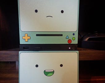 Robot Face Console Skin 2-Pack, Happy Sad Expression, Kawaii Gaming Setup Upgrade