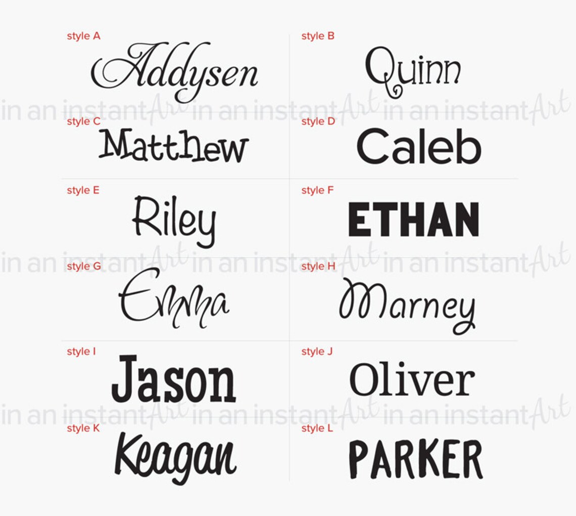 Personalized Wall Decals Custom Name Design Nursery and Etsy