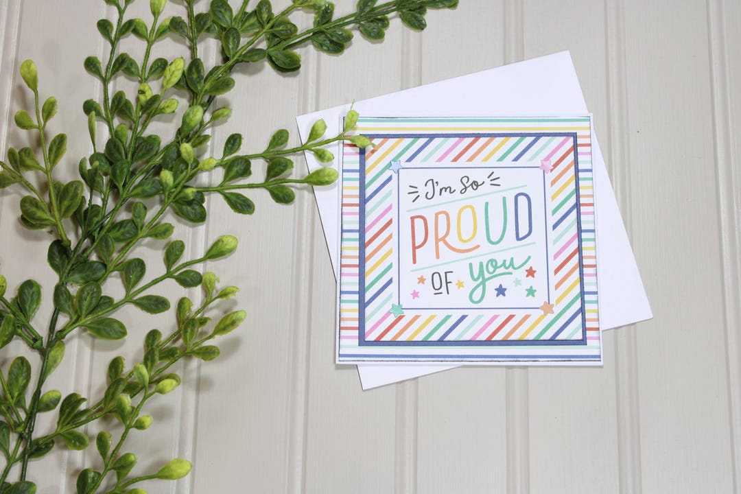Handmade All Occasion 5x5 Card - I'm so Proud of You - Etsy