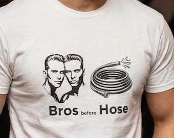 Camiseta "Bros Before Hose" (Los amigos antes que la manguera) Regalo divertido Camiseta con chiste de papá Humor de fontanería y jardinería