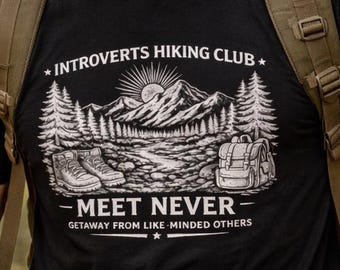 Camiseta unisex divertida para excursionistas introvertidos - Parodia de escalador de montaña
