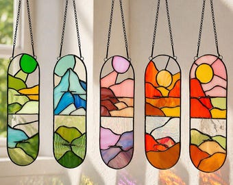 Glasmalerei-Vermehrungsstation, Wandbehang, hängende Glaspflanzenvase, Boho-Fenster-Suncatcher, Hydroponischer Pflanzer, einzigartiges Geschenk für Mama