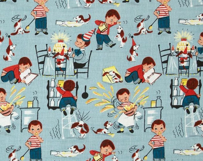 Michael Miller Fabric- Little Chef - Teal - Kids Novelty Fabric - Etsy