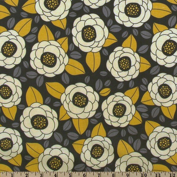 Joel Dewberry Fabric- Aviary II Collection - Bloom - Granite