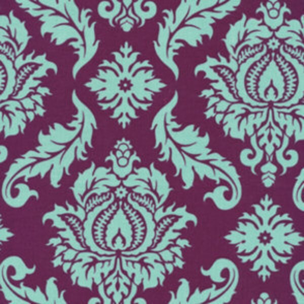 Joel Dewberry Fabric - Aviary II Collection- Damask - Purple/Plum