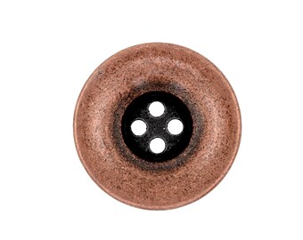 12 Pieces Funnel Shaped Metal Hole Buttons. 18mm (11/16 inch)(Antique Copper)(MTN2035-18-AC)