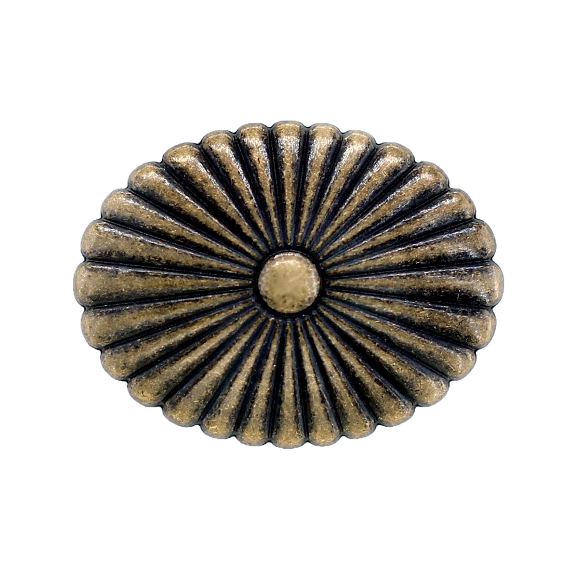 12 Pieces Antique Brass Oval Cactus Flower Metal Shank Buttons. 24mm X ...