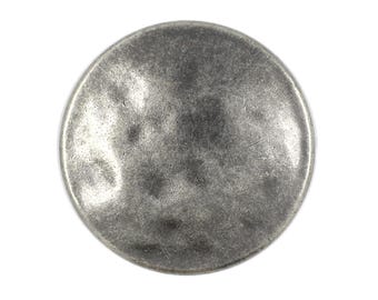 12 Pieces Nostalgic Metal Shank Buttons 25mm (1 inch) (Gray Silver)(MTN0989-GS-25)