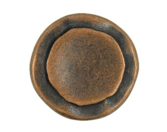 12 Pieces Rustic Circles Metal Shank Buttons 23mm (7/8 inch) (Antique Copper)(MTN2138-AC)