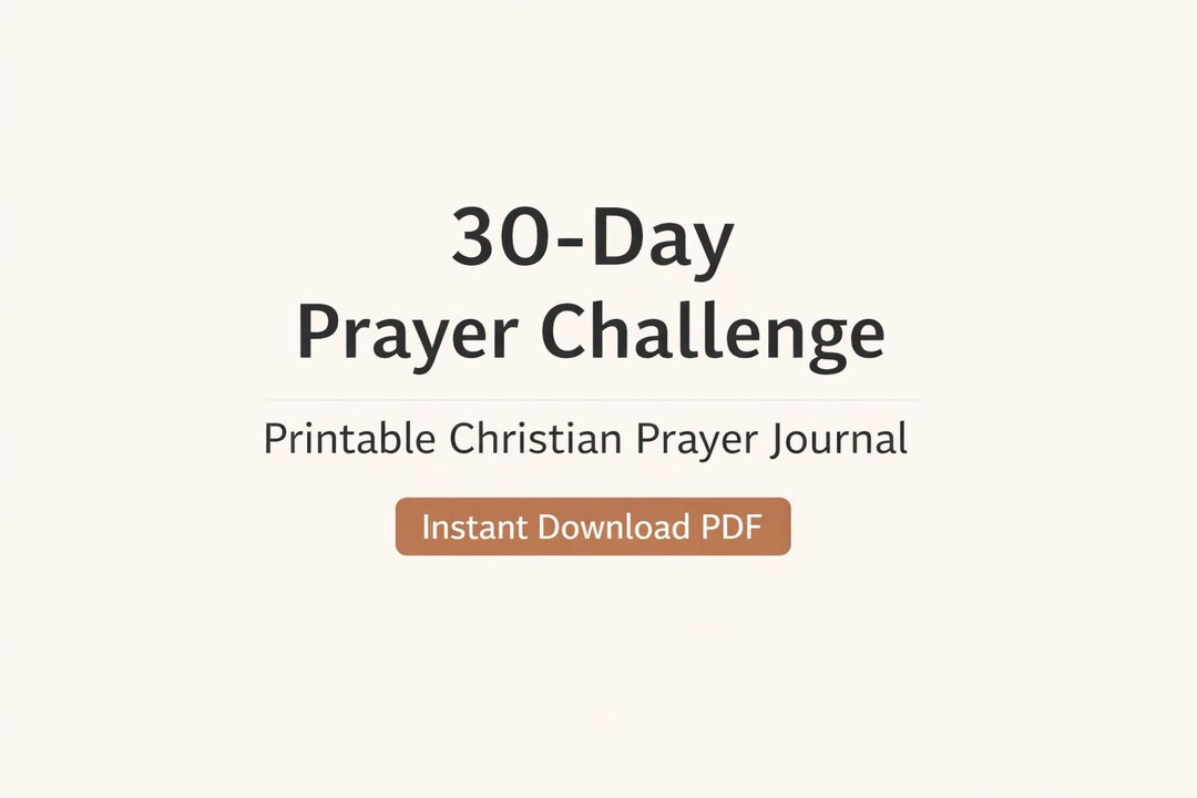 30 Day Prayer Challenge Printable | Christian Prayer Journal | Bible ...